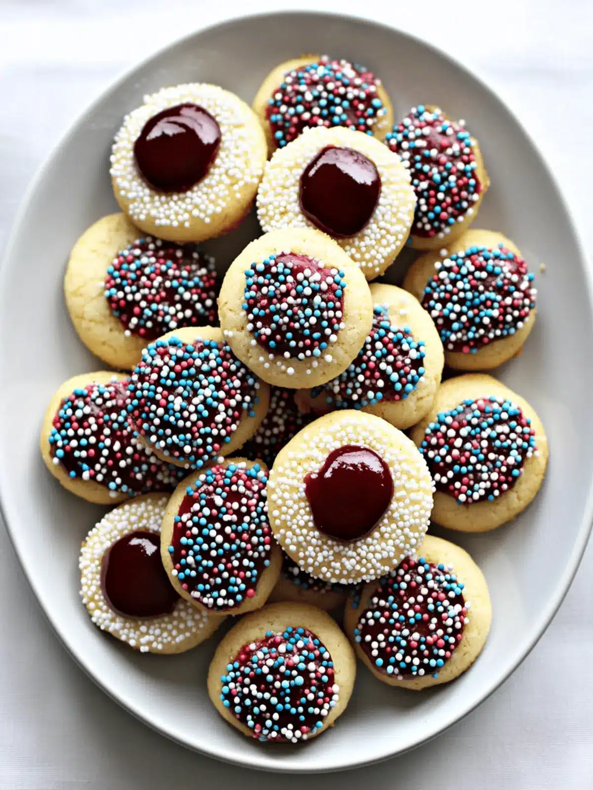 Shortbread Thumbprint Cookies with Fun Chocolate Footballs 2 Shortbread Thumbprint Cookies with Fun Chocolate Footballs