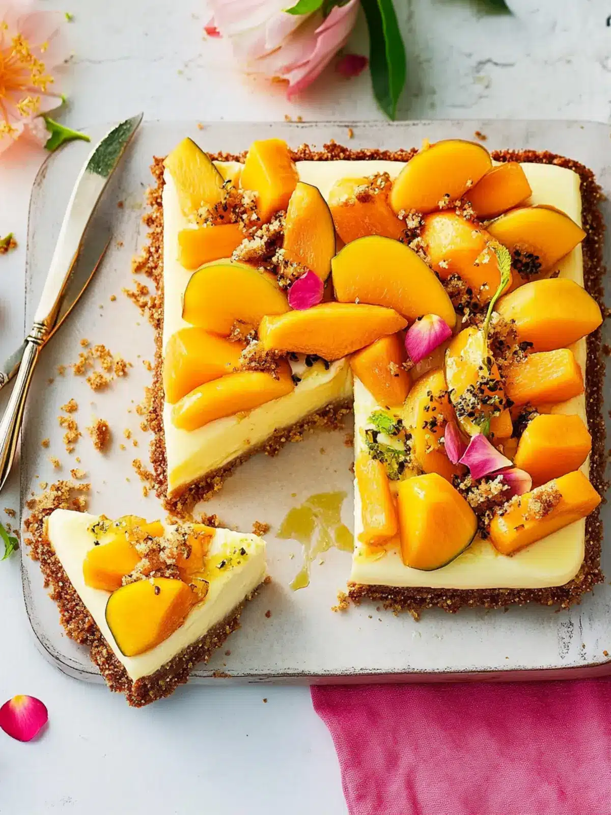 Ginger, Mango and Honey Cheesecake