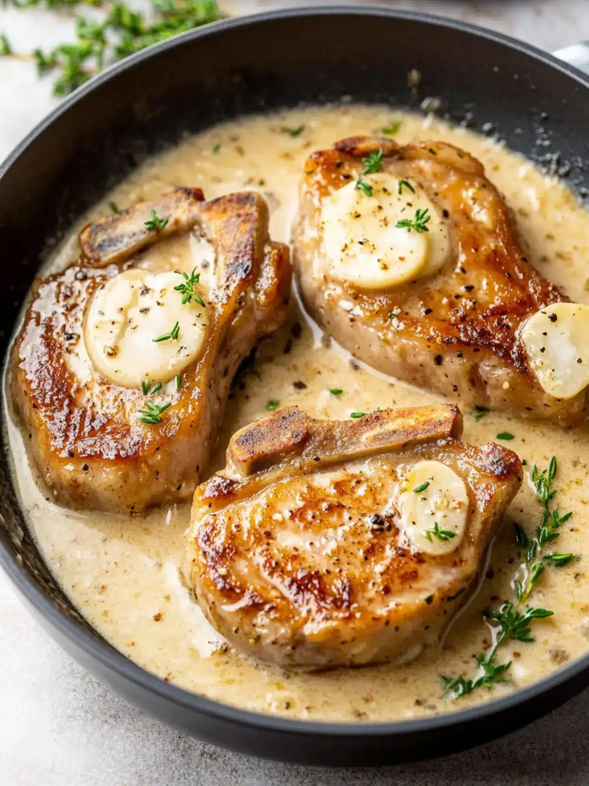 Creamy Garlic Pork Chops
