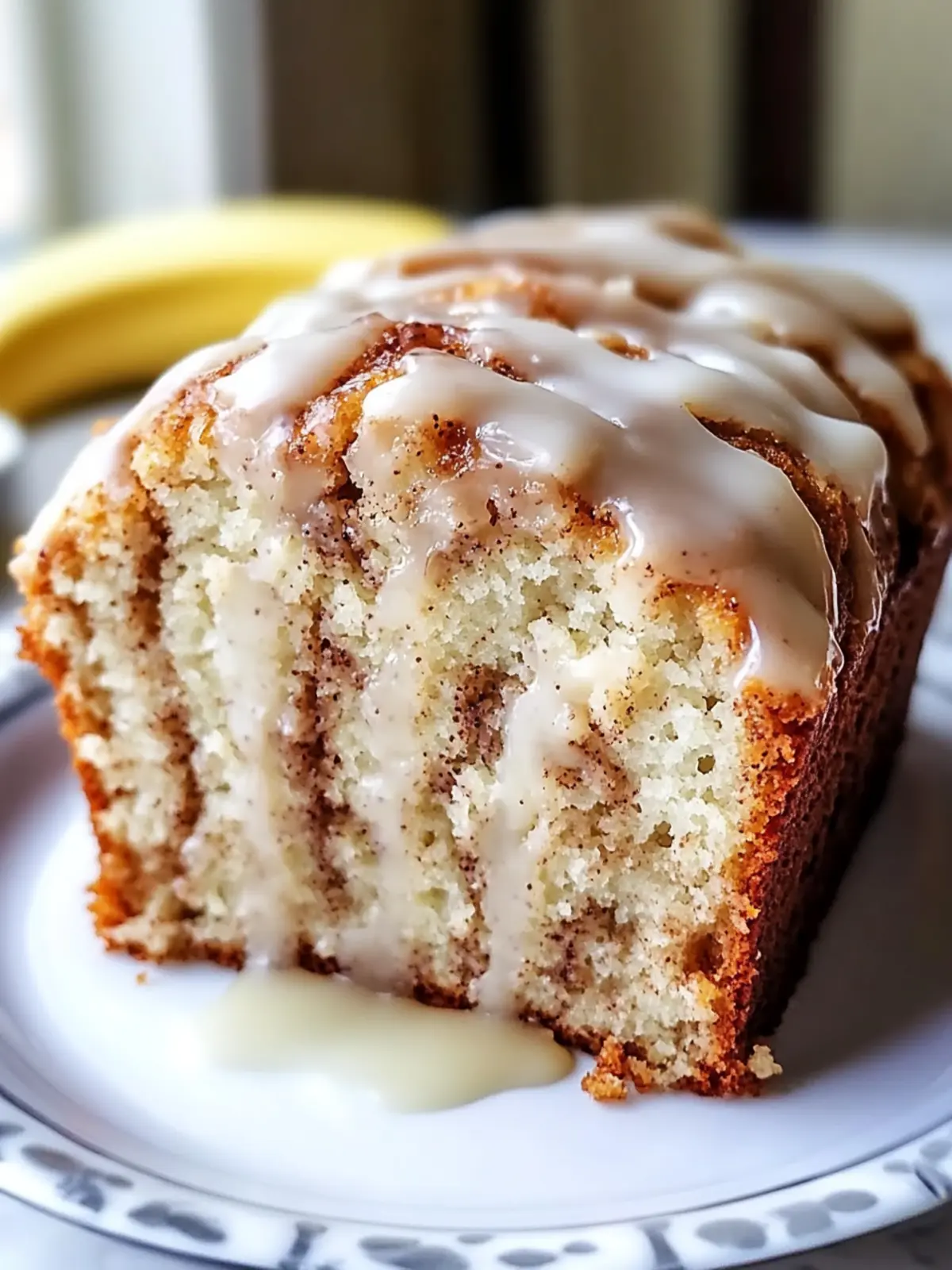 Cinnamon Roll Banana Bread
