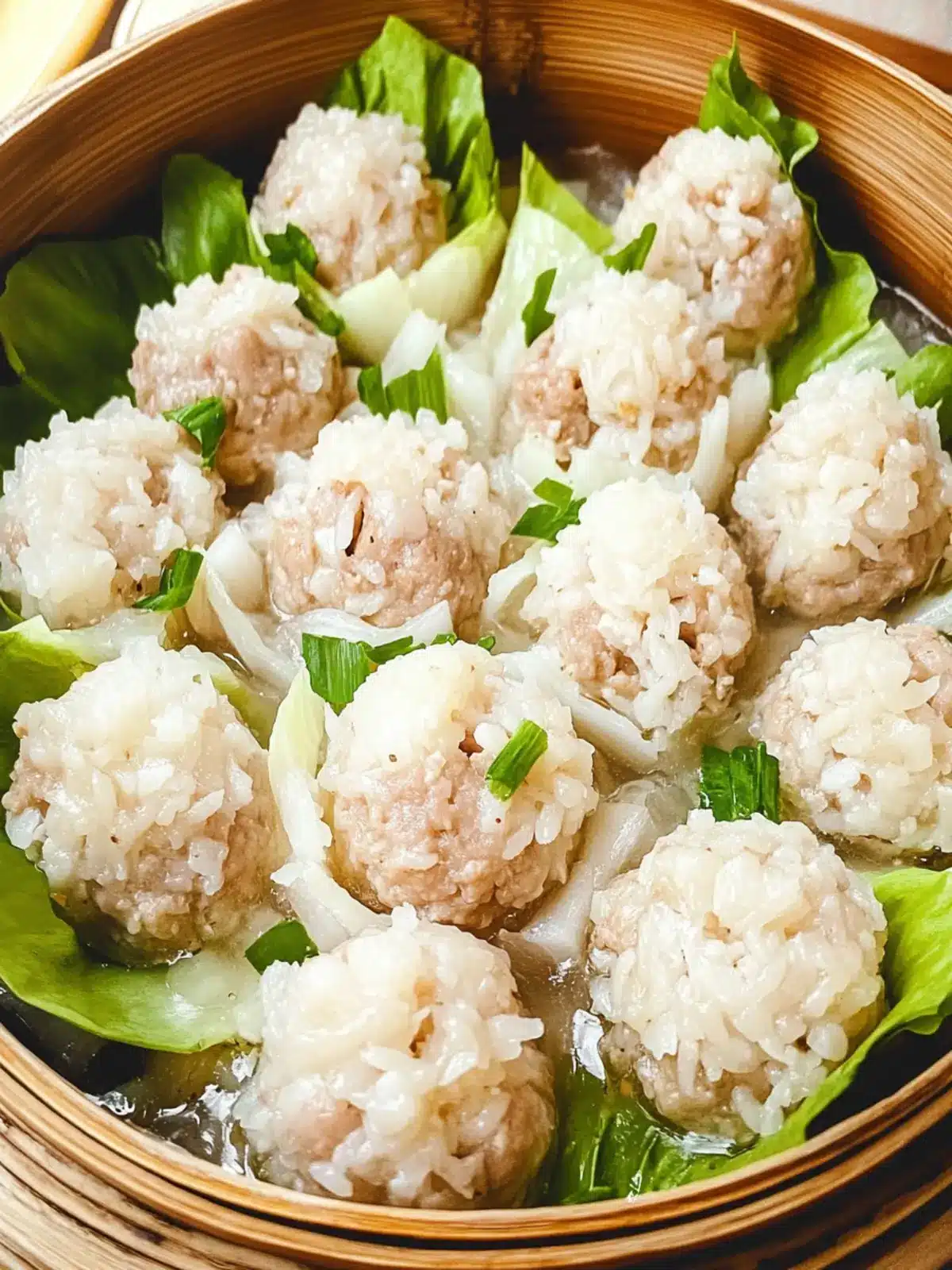 Pearl Meatball with Pork, Tofu and Shrimp (çç ä¸¸å­)