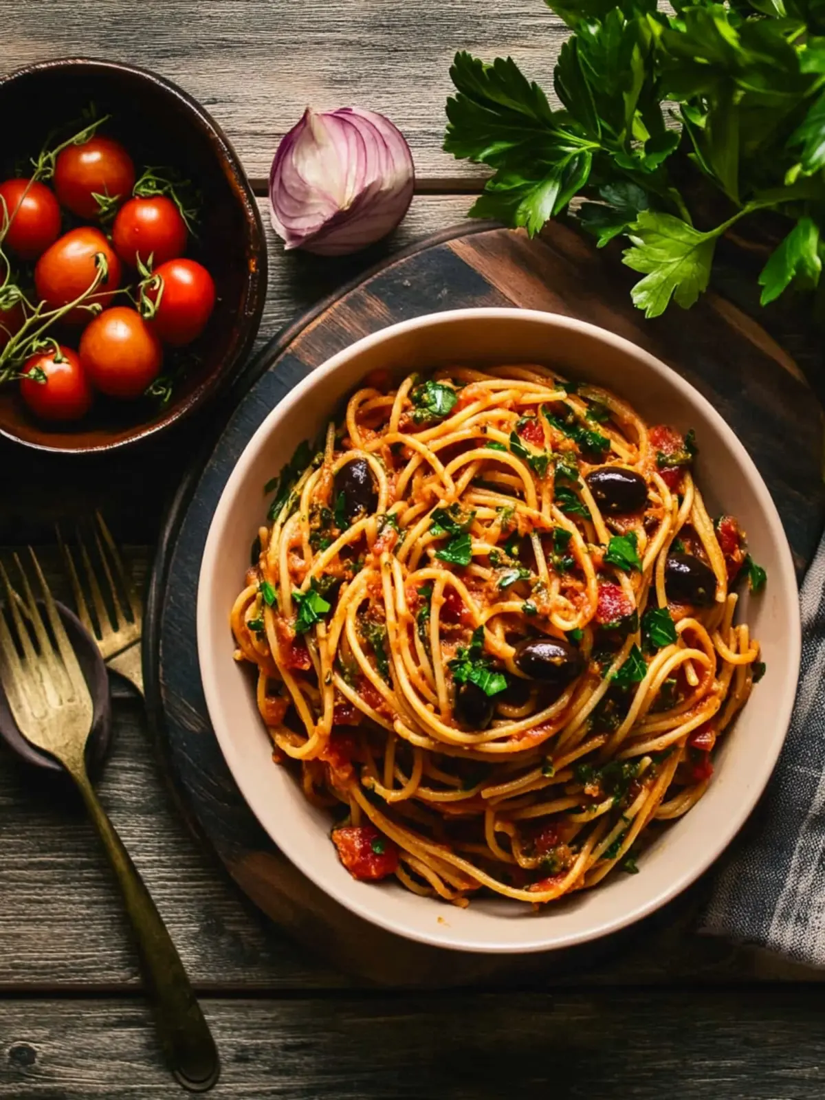 Vegan Pasta Puttanesca