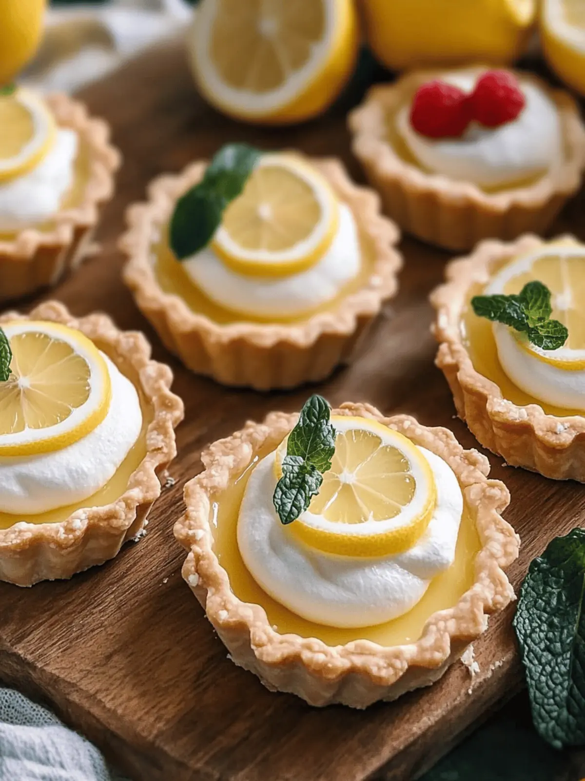 Vegan Lemon Raspberry Tarts