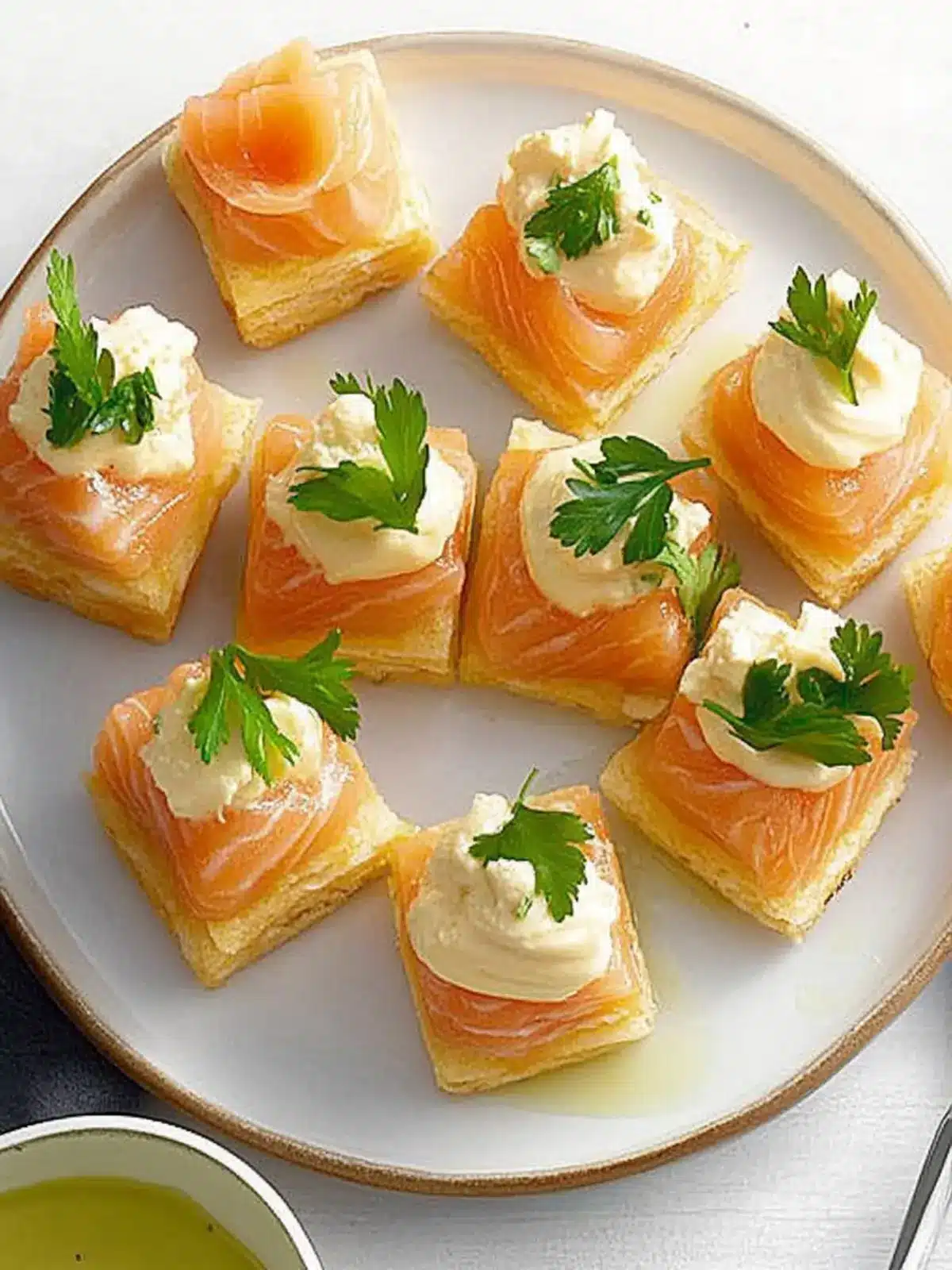 Savory Smoked Salmon Bites with Creamy Shallot Sauce Delight 4 Smoked Salmon Bites