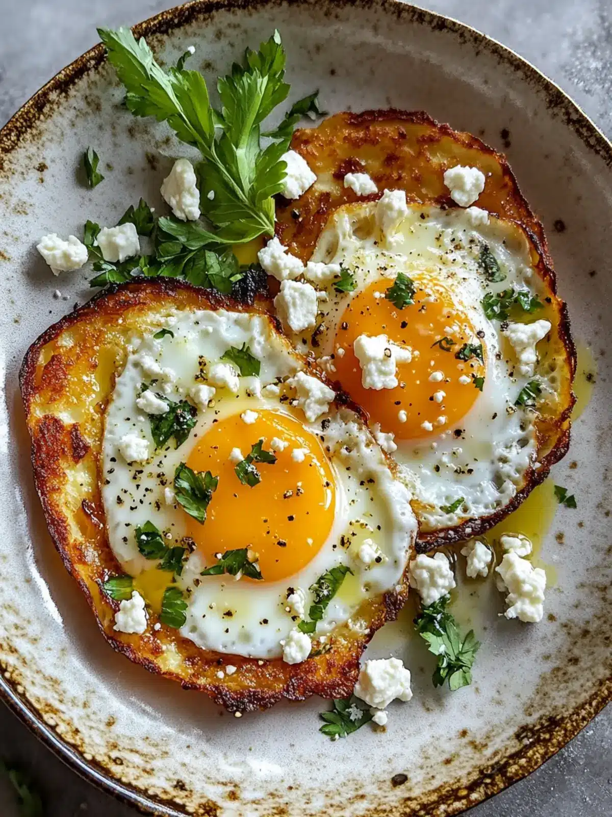 Crispy Feta Fried Eggs