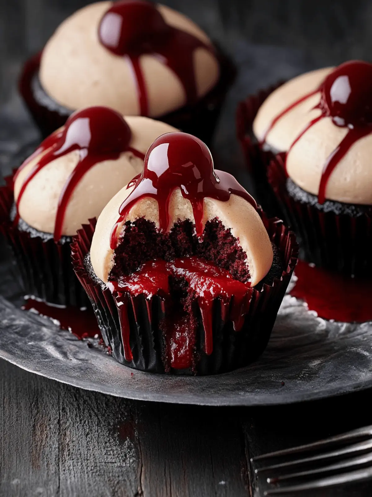 Vampire Bite Halloween Cupcakes: Creepy Treats You Can't Resist 3 Vampire Bite Halloween Cupcakes
