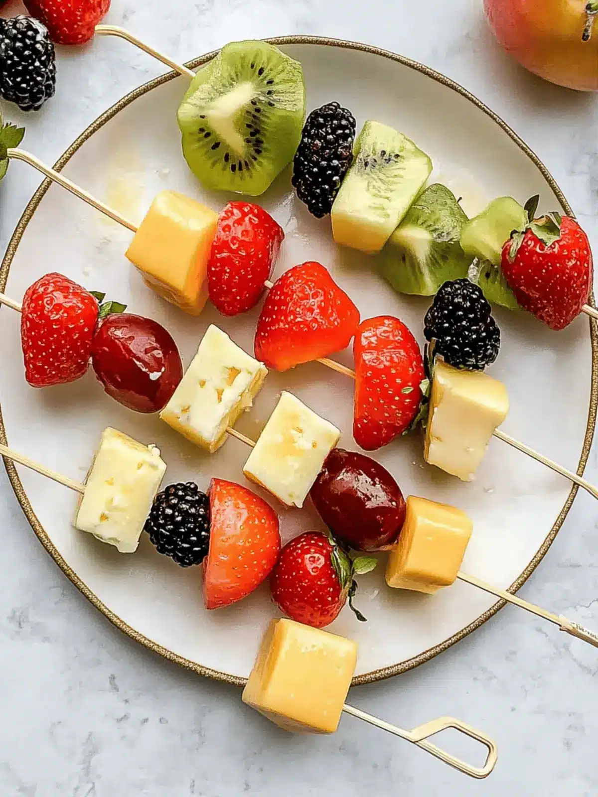 Fruit and Cheese Kabobs: Easy, Healthy Snack in Minutes 2 Fruit and Cheese Kabobs: Easy, Healthy Snack in Minutes