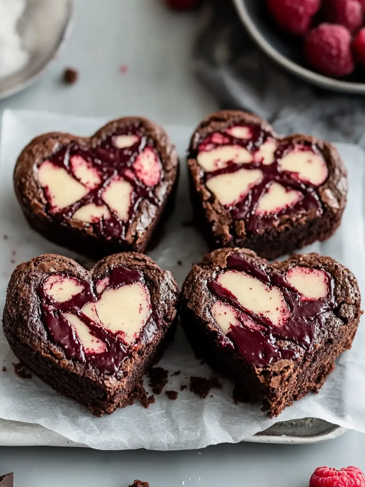 Heart Shaped Brownies