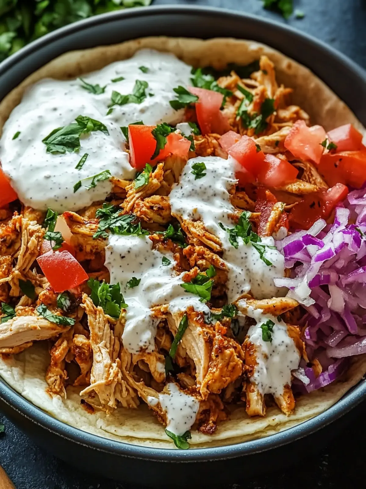 Slow Cooker Chicken Shawarma