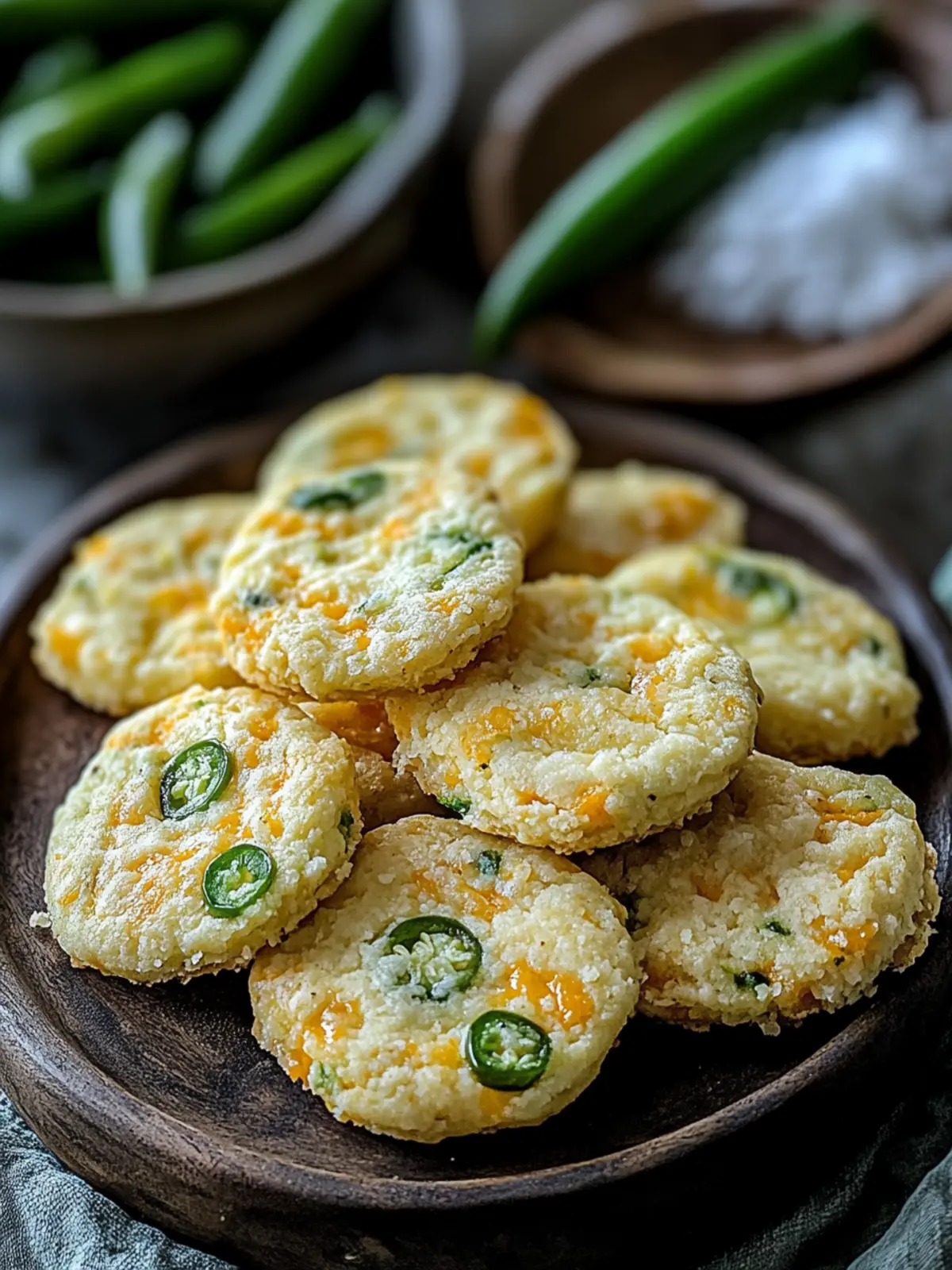 Cheesy Jalape o Shortbread
