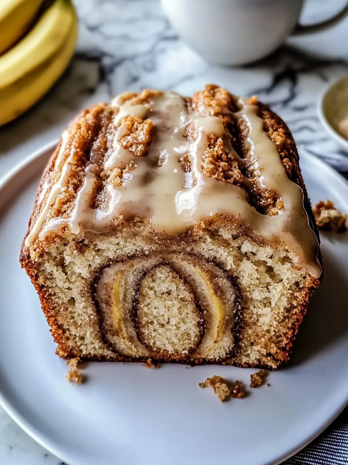 Cinnamon Roll Banana Bread