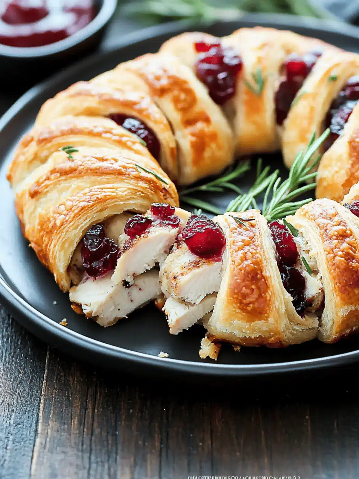 Turkey Cranberry Crescent Ring
