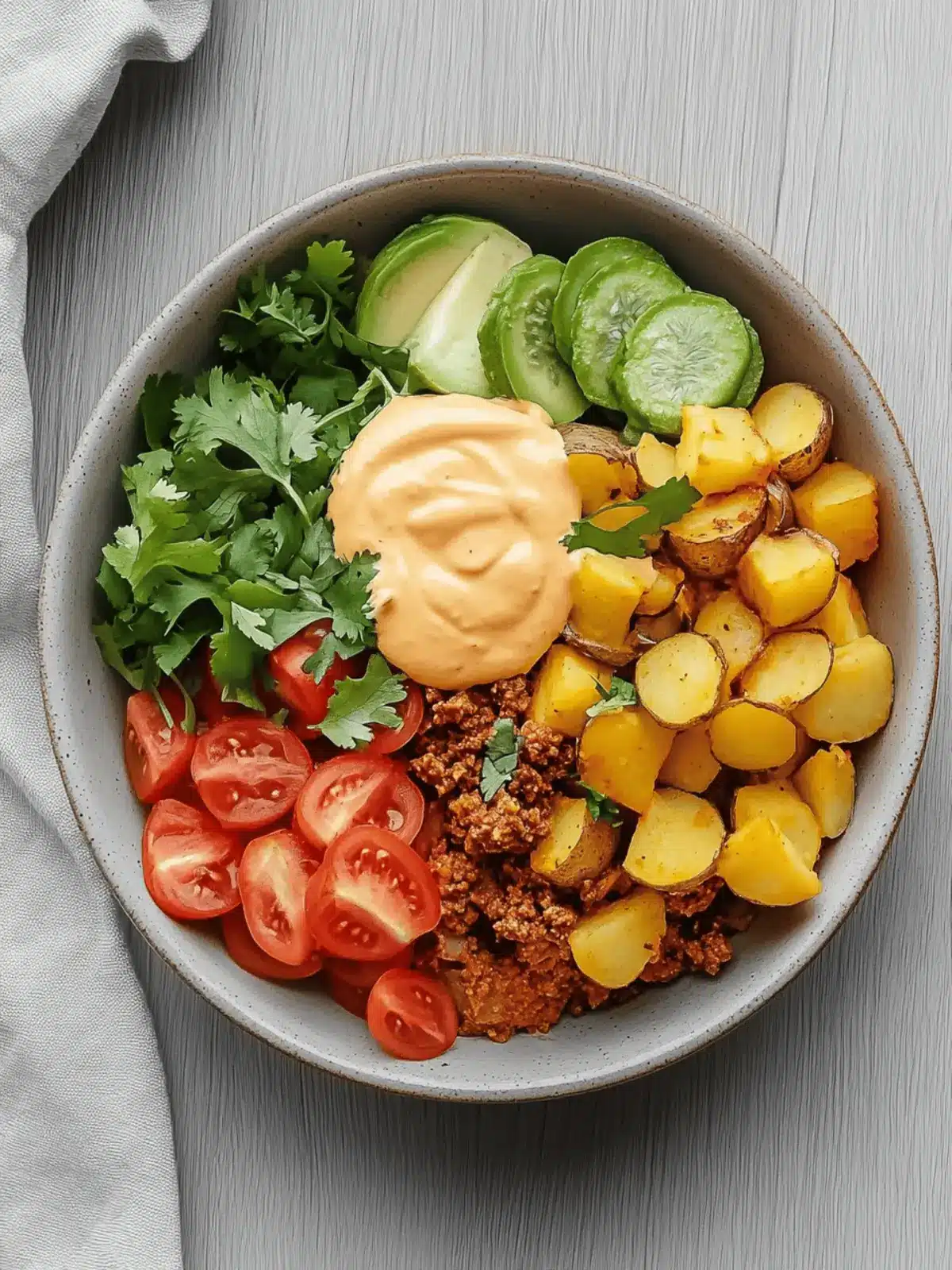 Loaded Fiesta Potato Bowl: A Cheesy, Crispy Family Favorite 4 Loaded Fiesta Potato Bowl