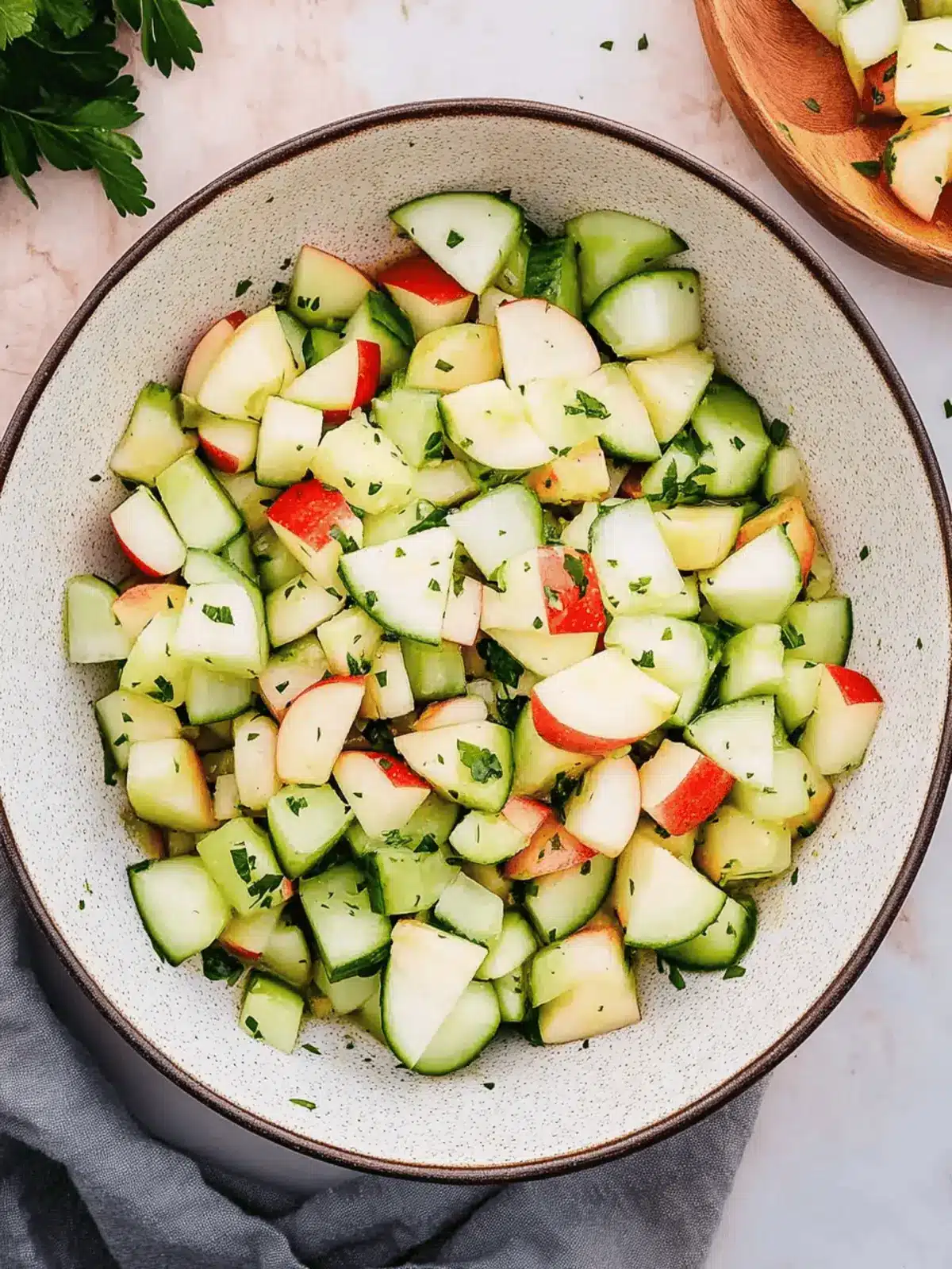 Crisp Cucumber Apple Salad with Sweet Honey Dressing Delight 3 Cucumber Apple Salad