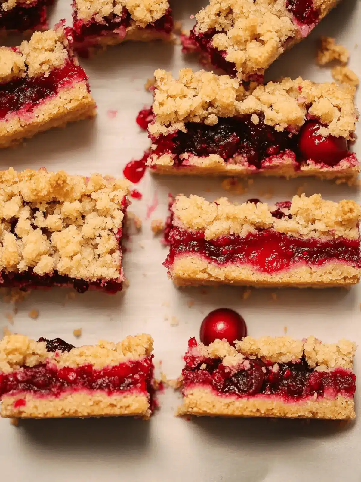 Cranberry Crumble Bars
