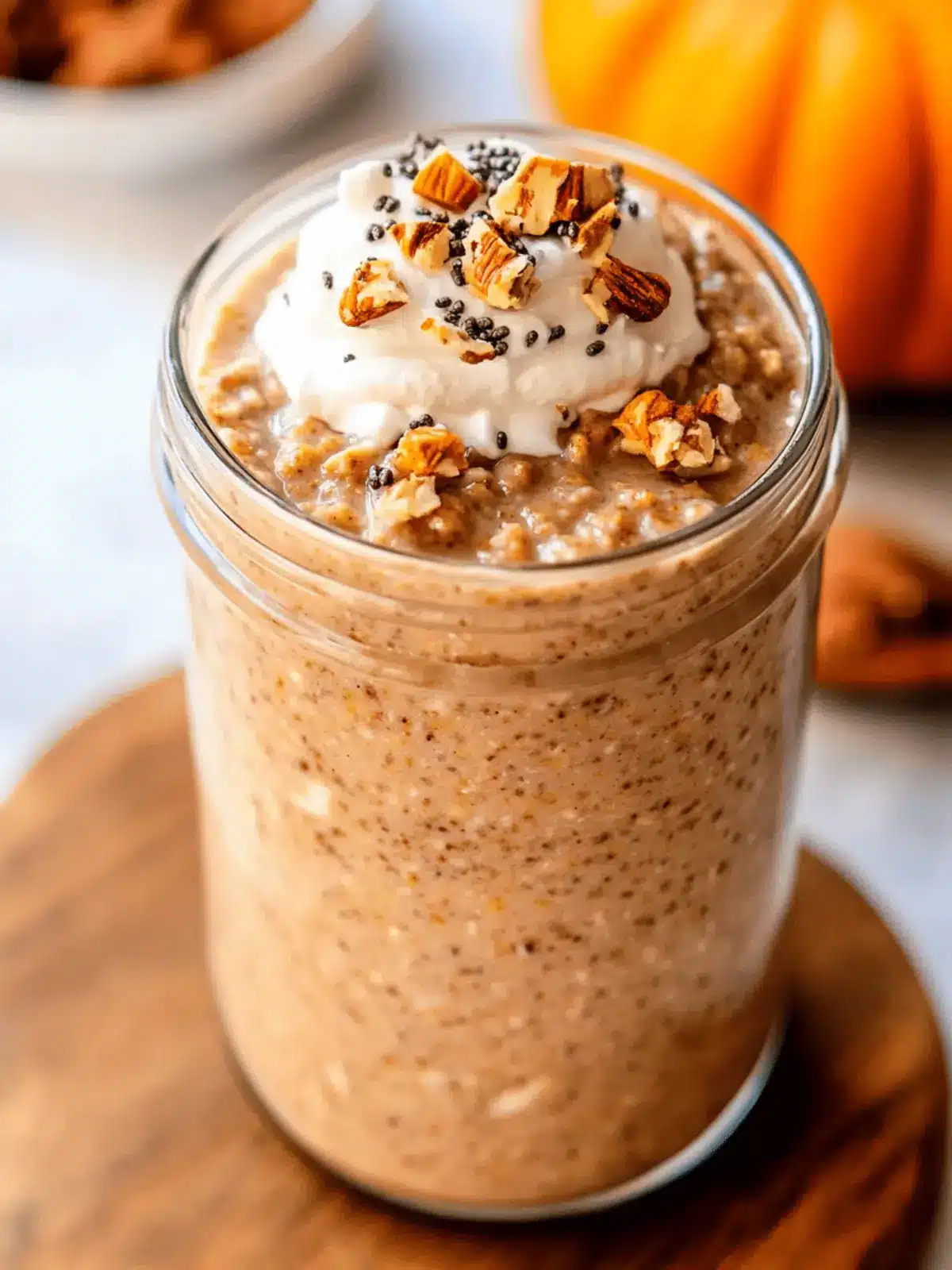 High Protein Pumpkin Overnight Oats