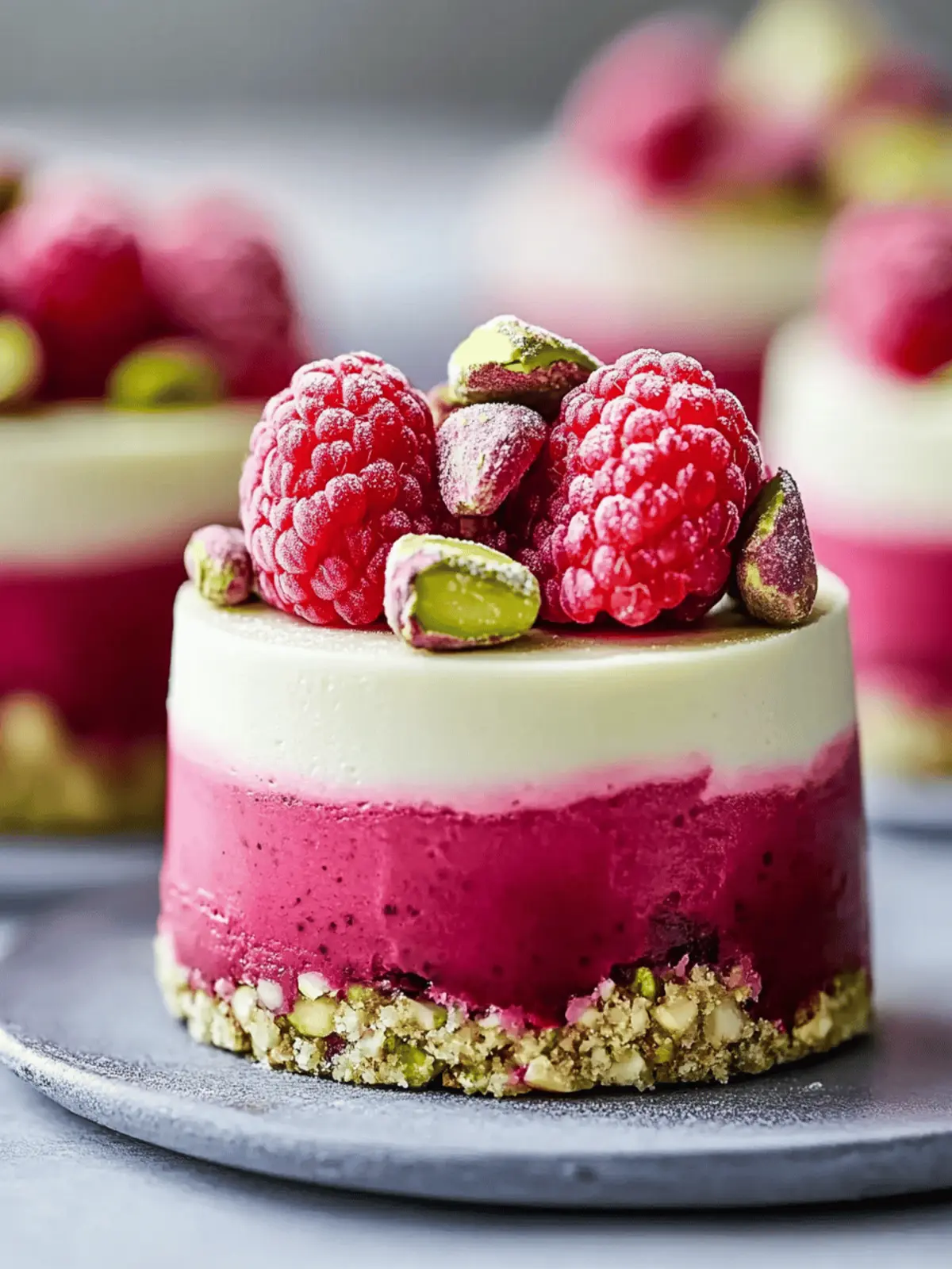 Raspberry Pistachio Mousse Cakes for Effortless Elegance 2 Raspberry Pistachio Mousse Cakes