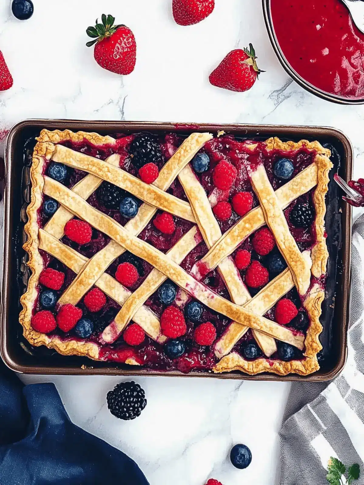 Berry Slab Pie: Easy Summer Treat for Gatherings 3 Berry Slab Pie