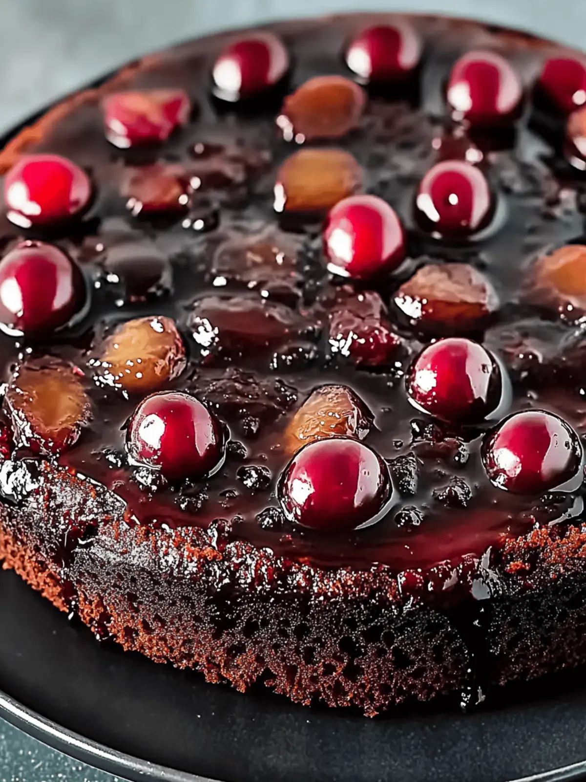 Irresistible Chocolate Cherry Upside Down Cake Delight 2 Chocolate Cherry Upside Down Cake