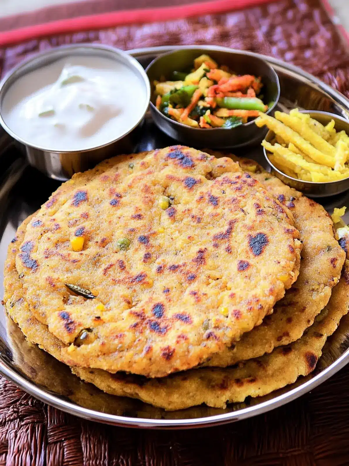 Gajar Mooli Wali Makki ki Roti