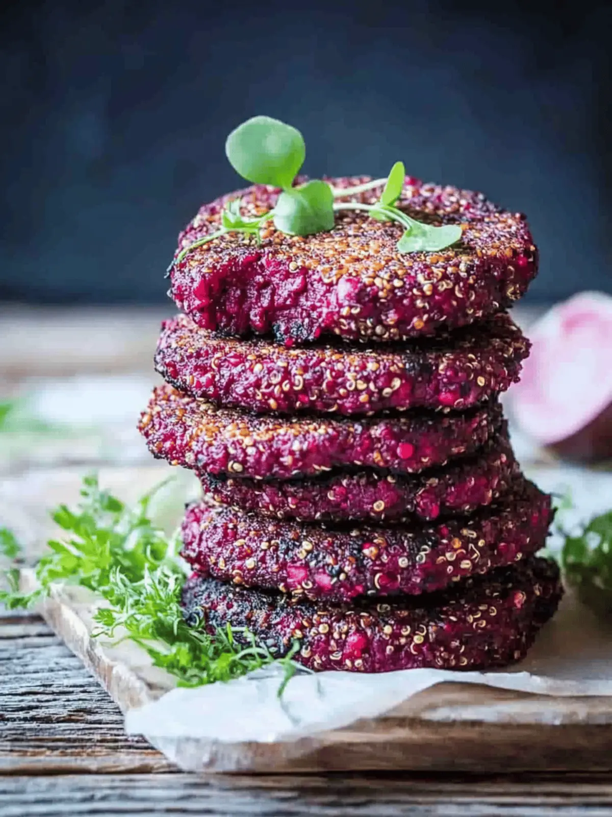 Beet and Goat Cheese Quinoa Patties