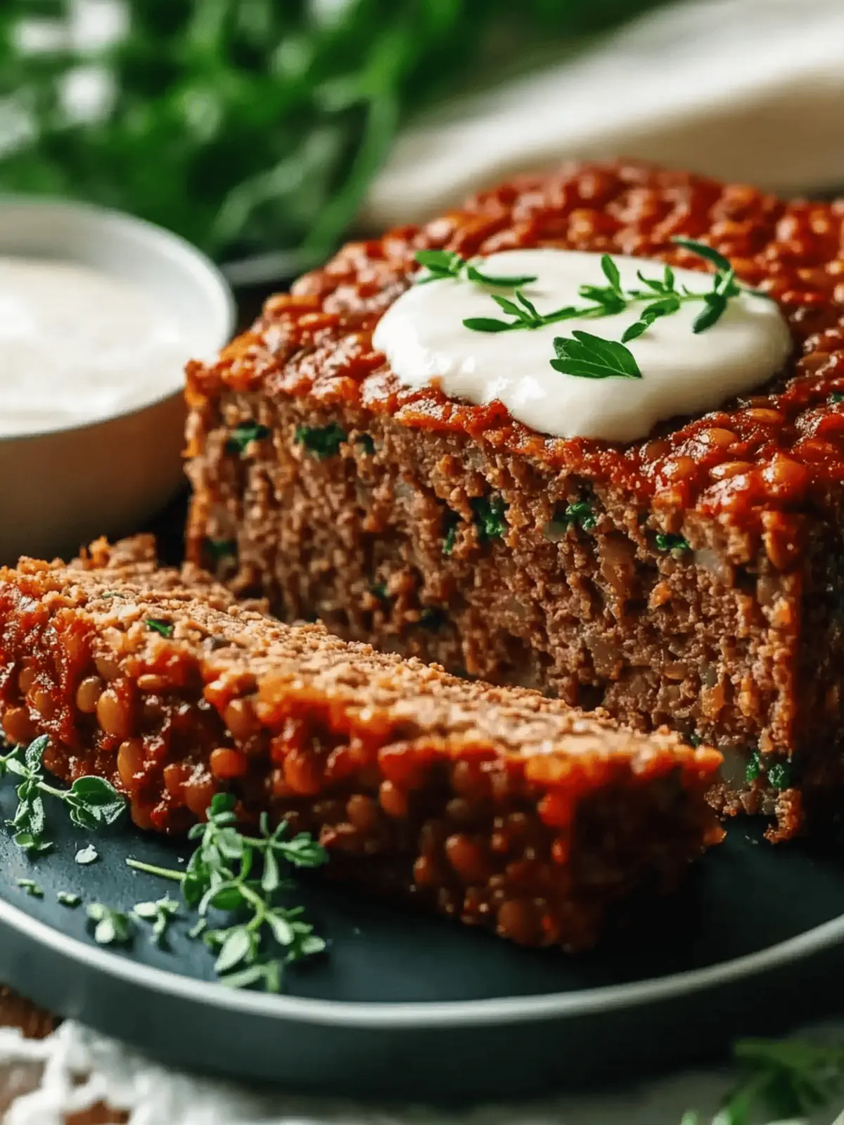 Savory Lentil Meatloaf: A Comforting Vegan Delight 2 Lentil Meatloaf