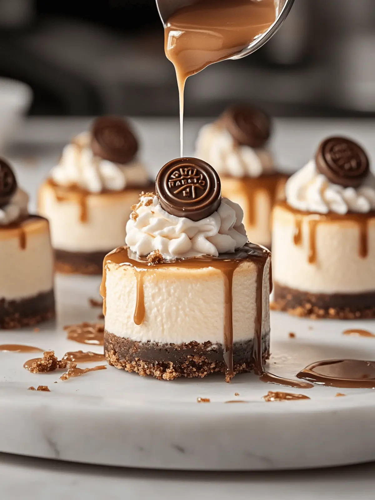 Mini Rolo Cheesecake Bites - Irresistible Sweet Delights 3 Mini Rolo Cheesecake