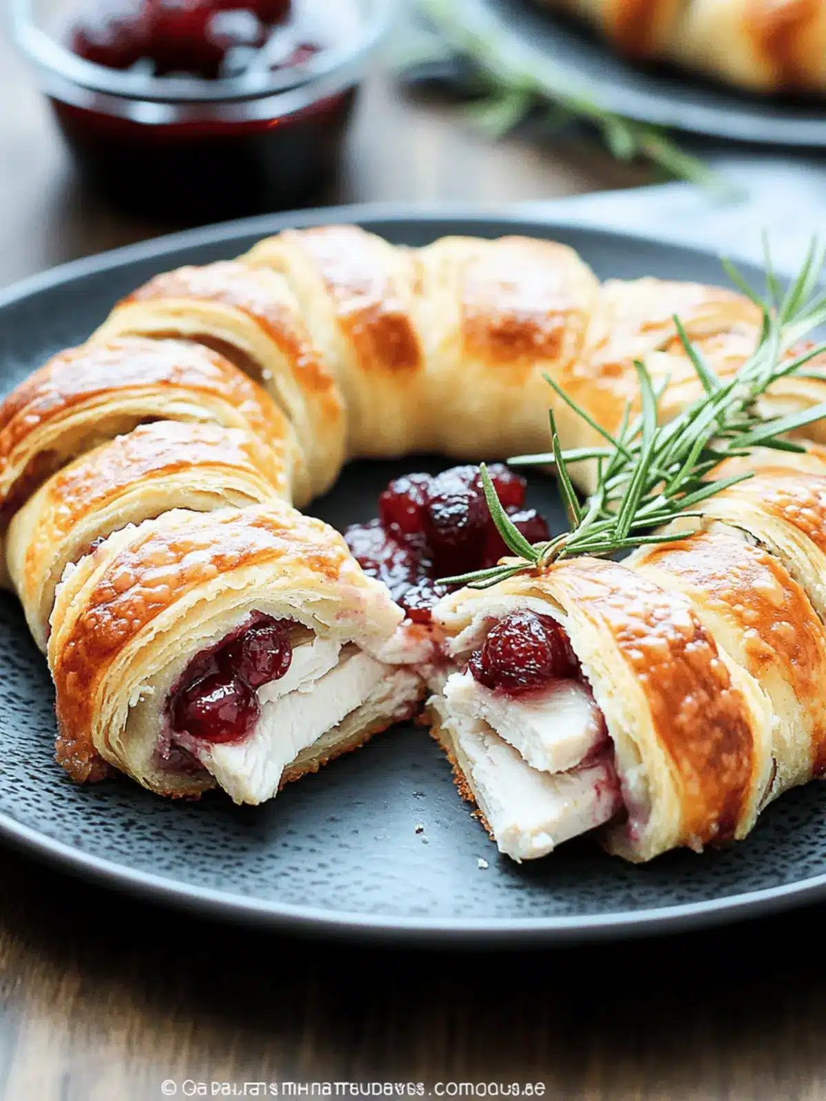 Turkey Cranberry Crescent Ring