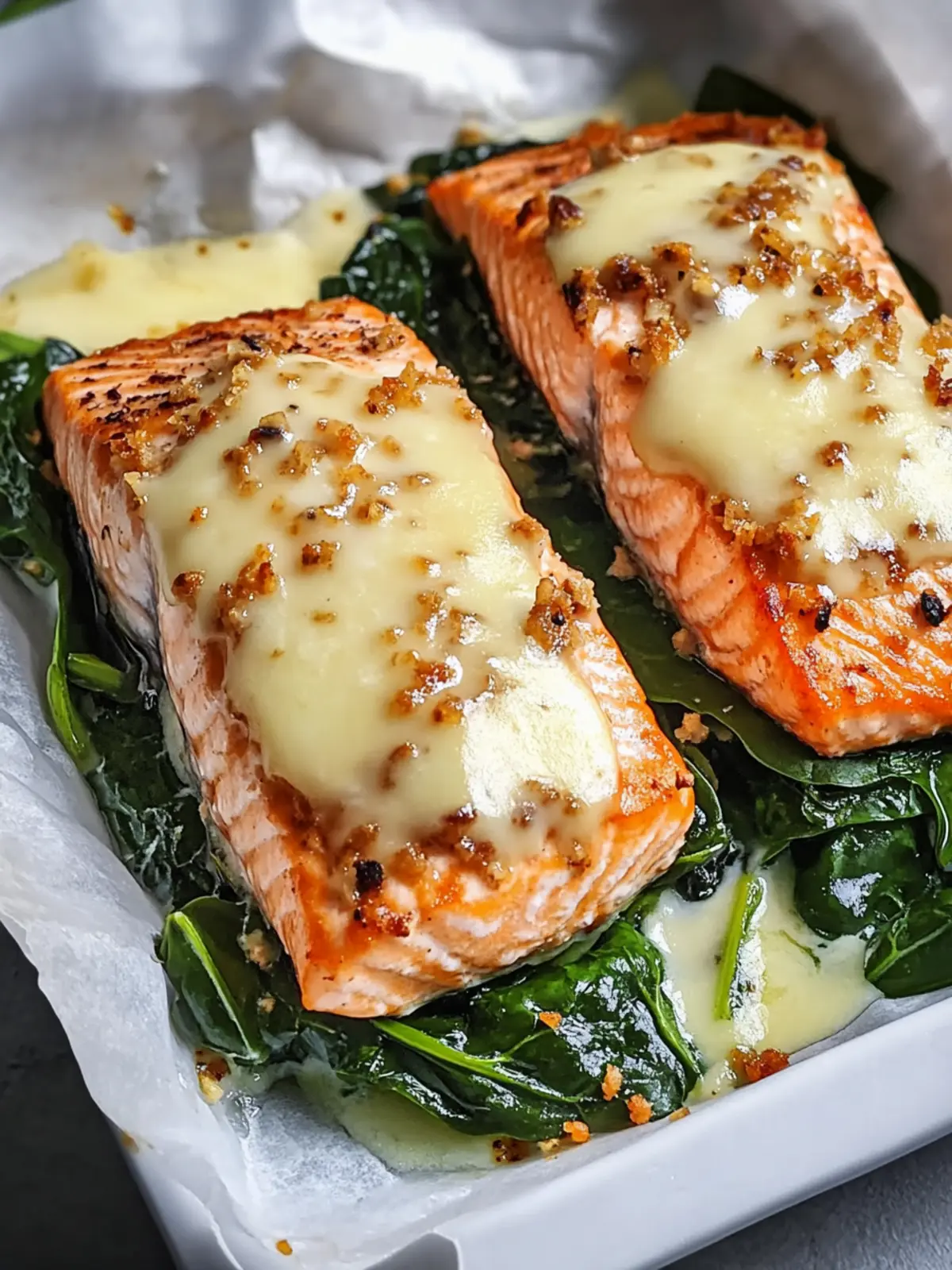 Baked Salmon with Spinach: A Heart-Healthy Delight for Dinner 2 Baked Salmon with Spinach