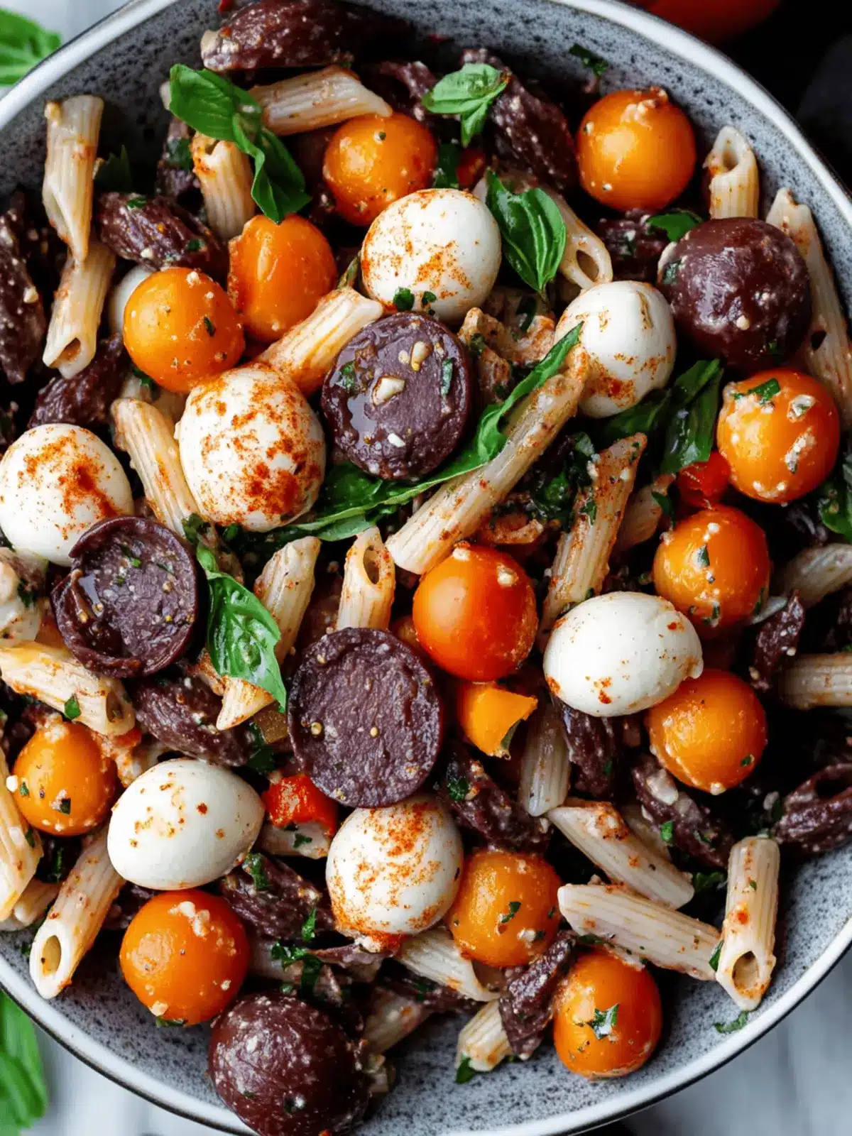 Hauntingly Delicious Halloween Caprese Pasta Salad Recipe 2 Halloween Caprese Pasta Salad