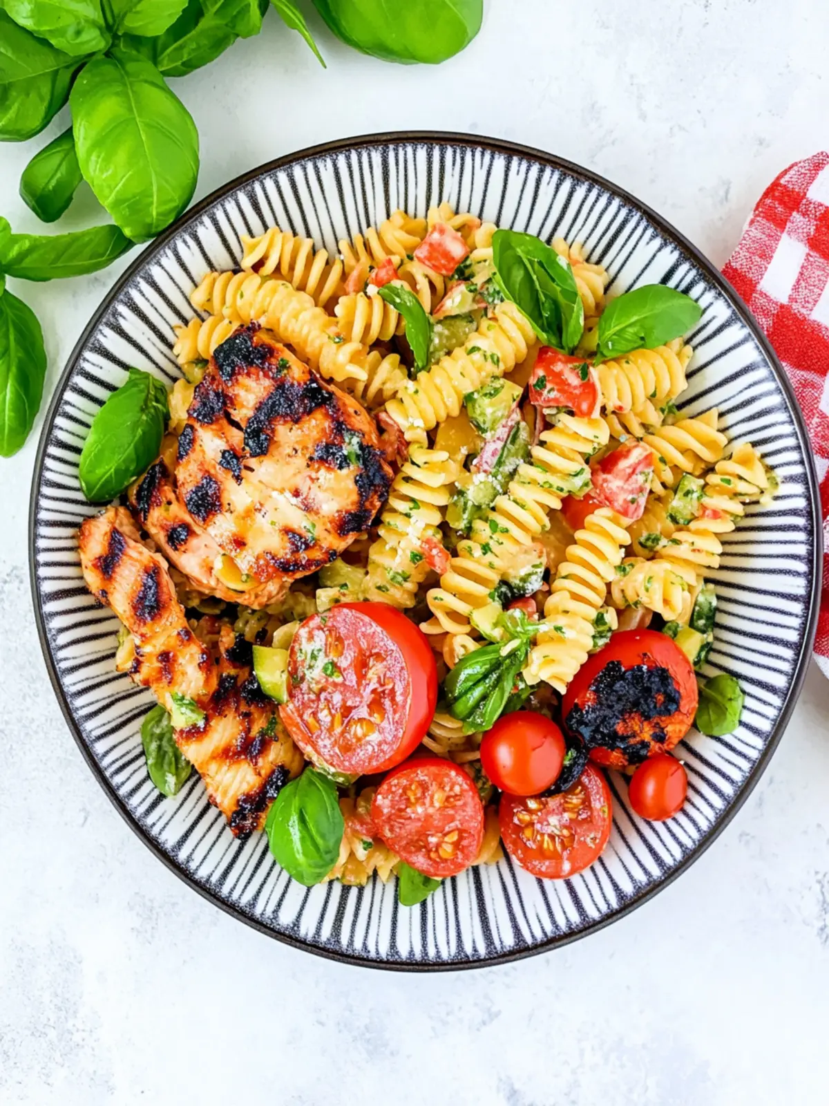 Vibrant Tri Color Rotini Pasta Salad for Perfect Picnics 4 Tri Color Rotini Pasta Salad