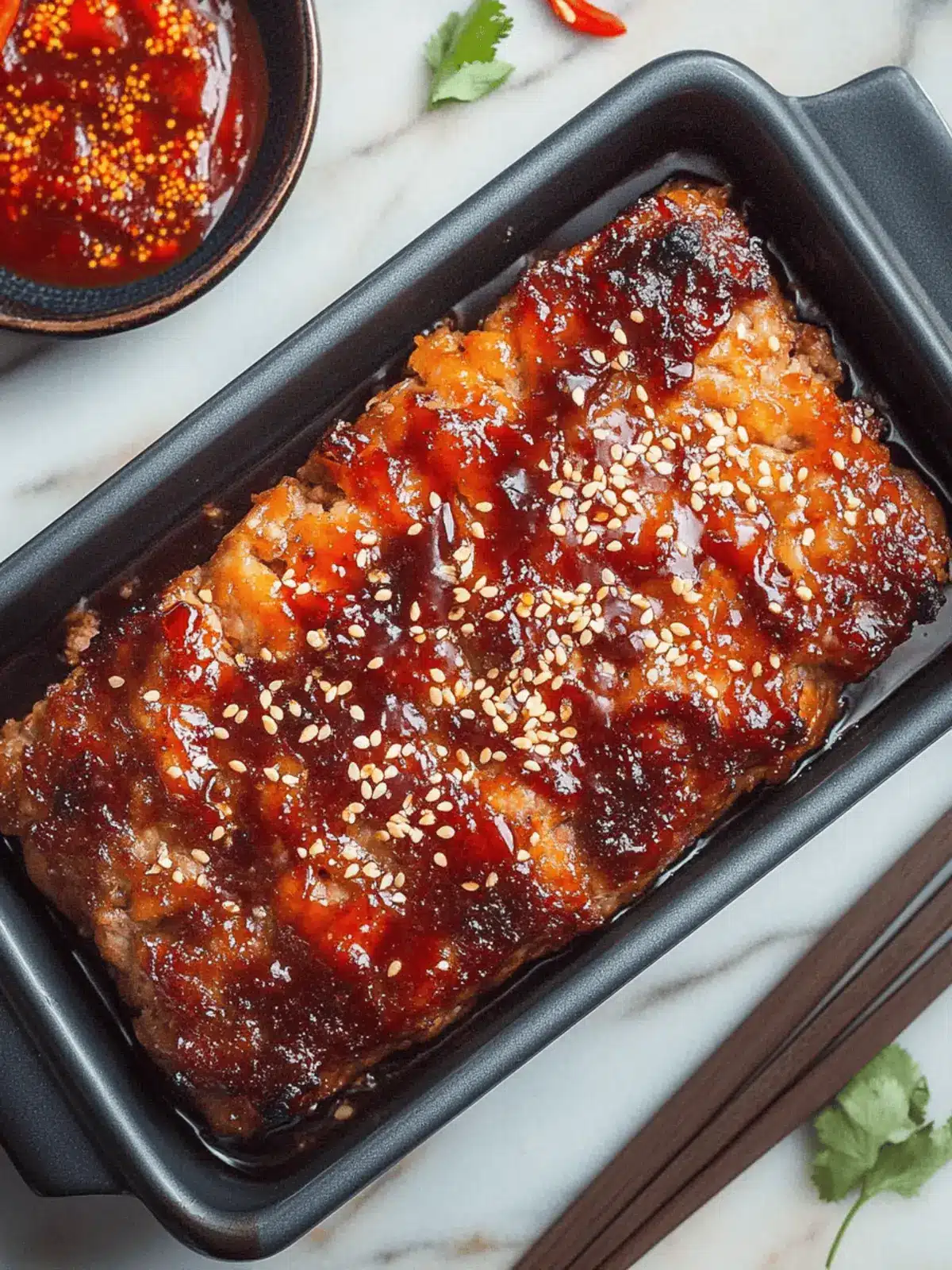 Korean Meatloaf with Gochujang Glaze