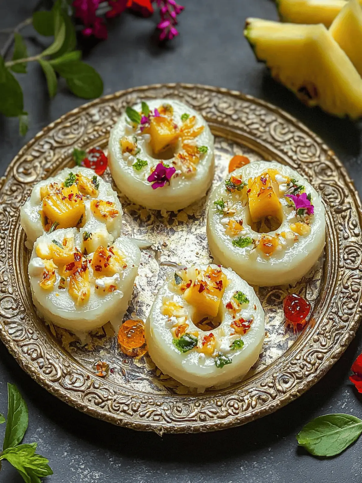 Pineapple Sandesh: A Tropical Twist on Classic Indian Sweets 2 Pineapple Sandesh