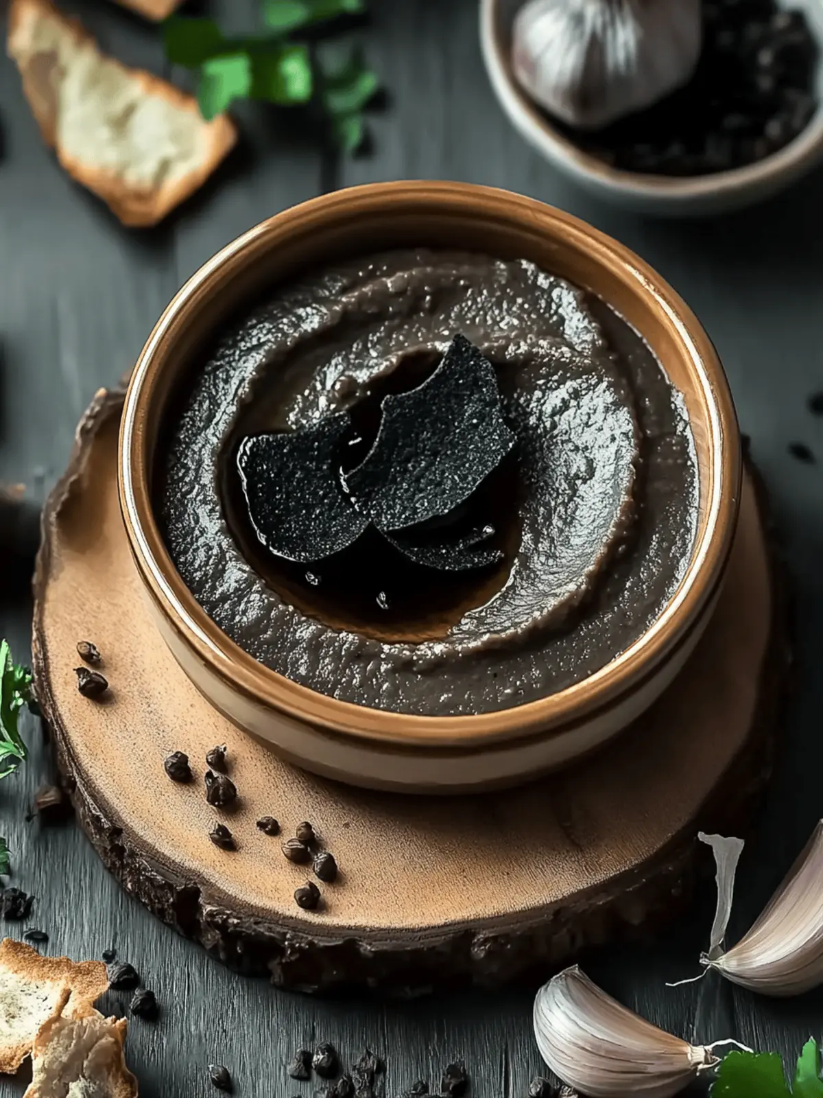 Mysterious Black Garlic Hummus