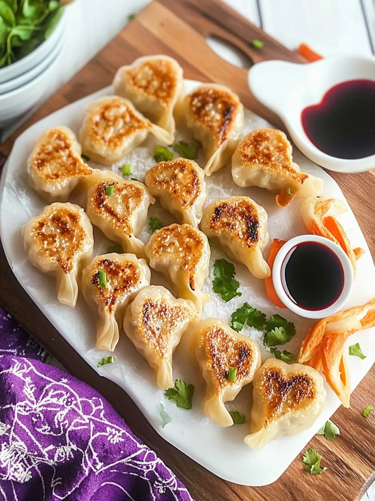 Heart Shaped Pork Potstickers