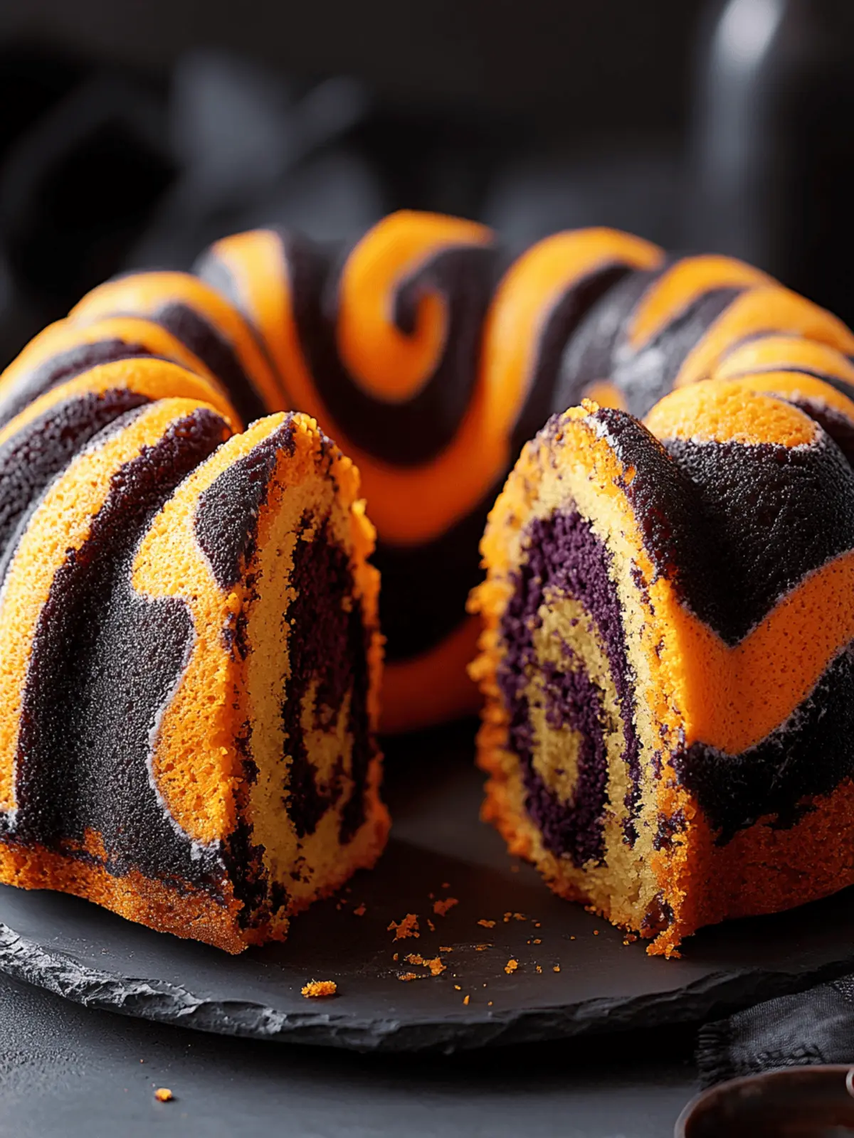 Spooky Swirl Halloween Bundt Cake That Steals the Show 4 Spooky Swirl Halloween Bundt Cake