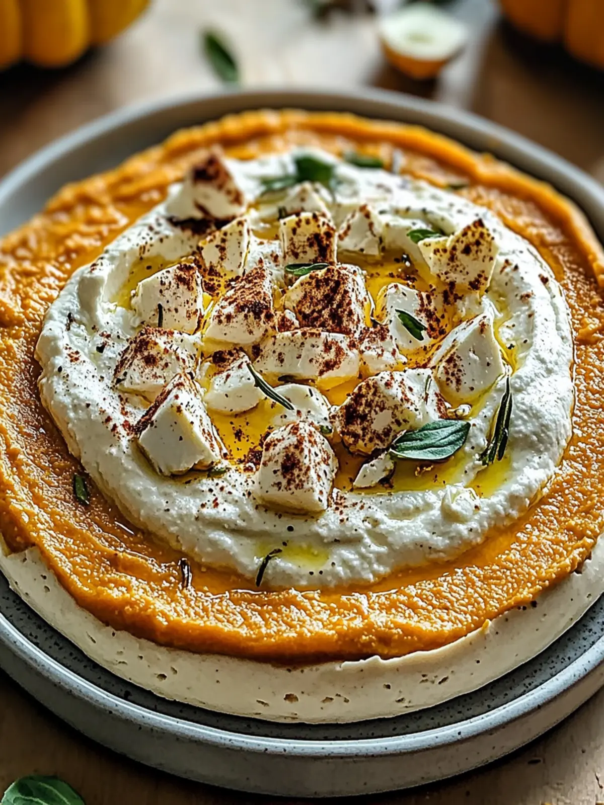 Creamy Pumpkin Whipped Feta Dip for Cozy Fall Gatherings 4 Pumpkin Whipped Feta