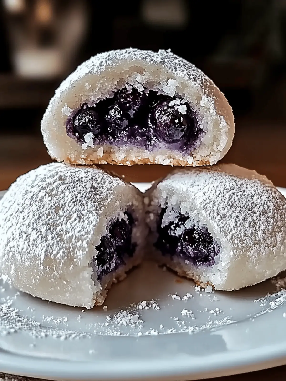 Blueberry-Filled Almond Snowball Cookies for Sweet Bliss 3 Blueberry-Filled Almond Snowball Cookies
