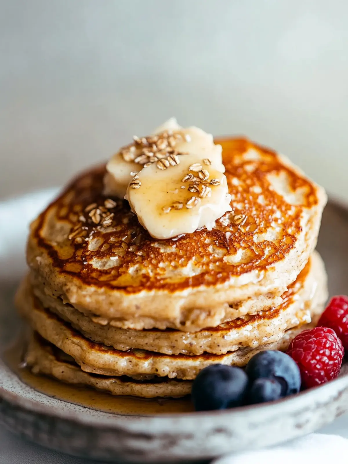 Fluffy Oatmeal Pancakes