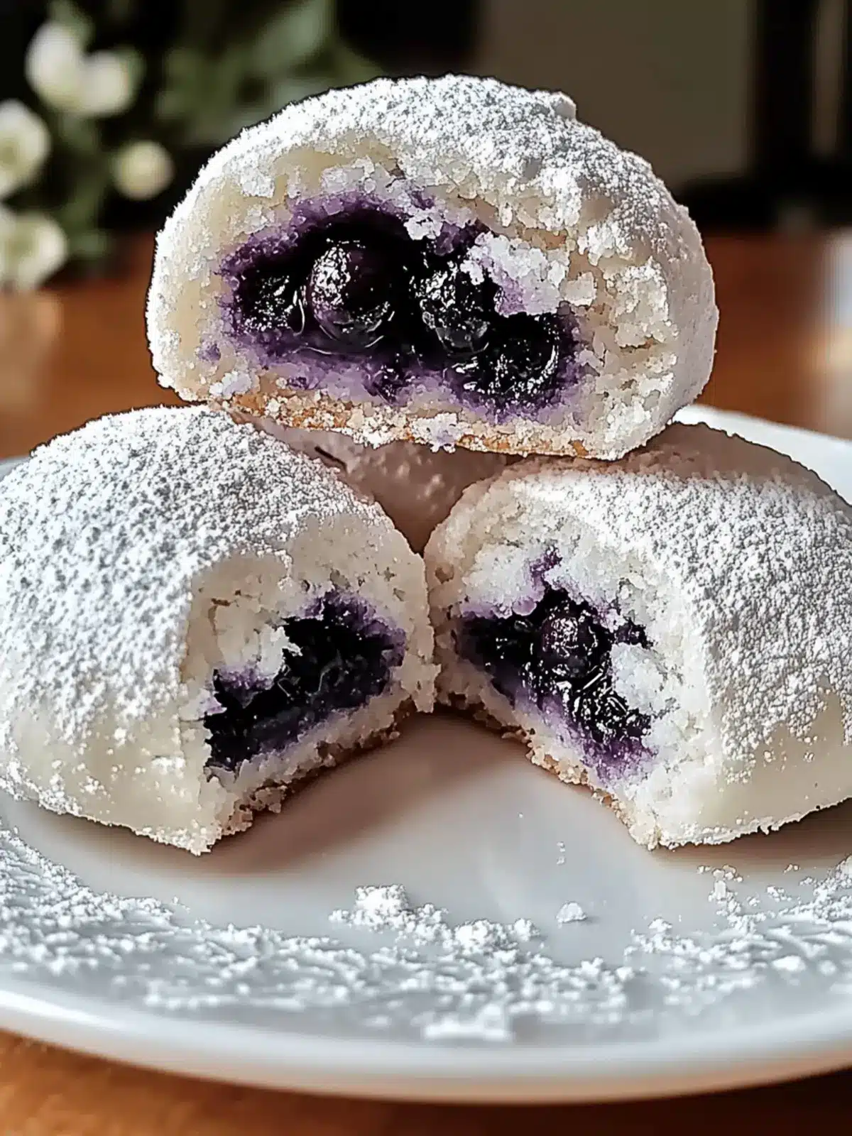Blueberry-Filled Almond Snowball Cookies for Sweet Bliss 4 Blueberry-Filled Almond Snowball Cookies