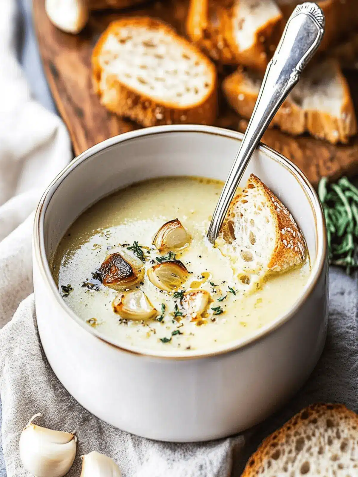Creamy French Garlic Soup to Cozy Up Your Winter Evenings 4 French Garlic Soup