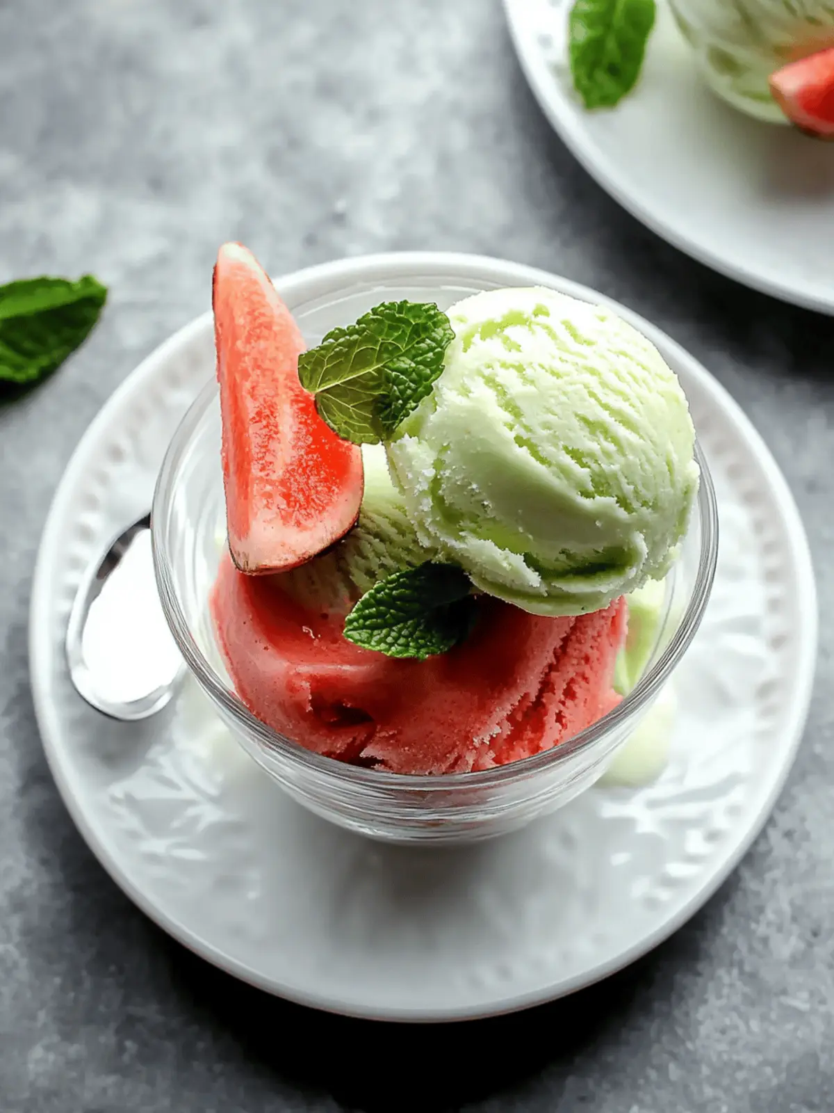 Delicious Fresh Mint Ice Cream with a Salted Watermelon Twist 3 Fresh Mint Ice Cream