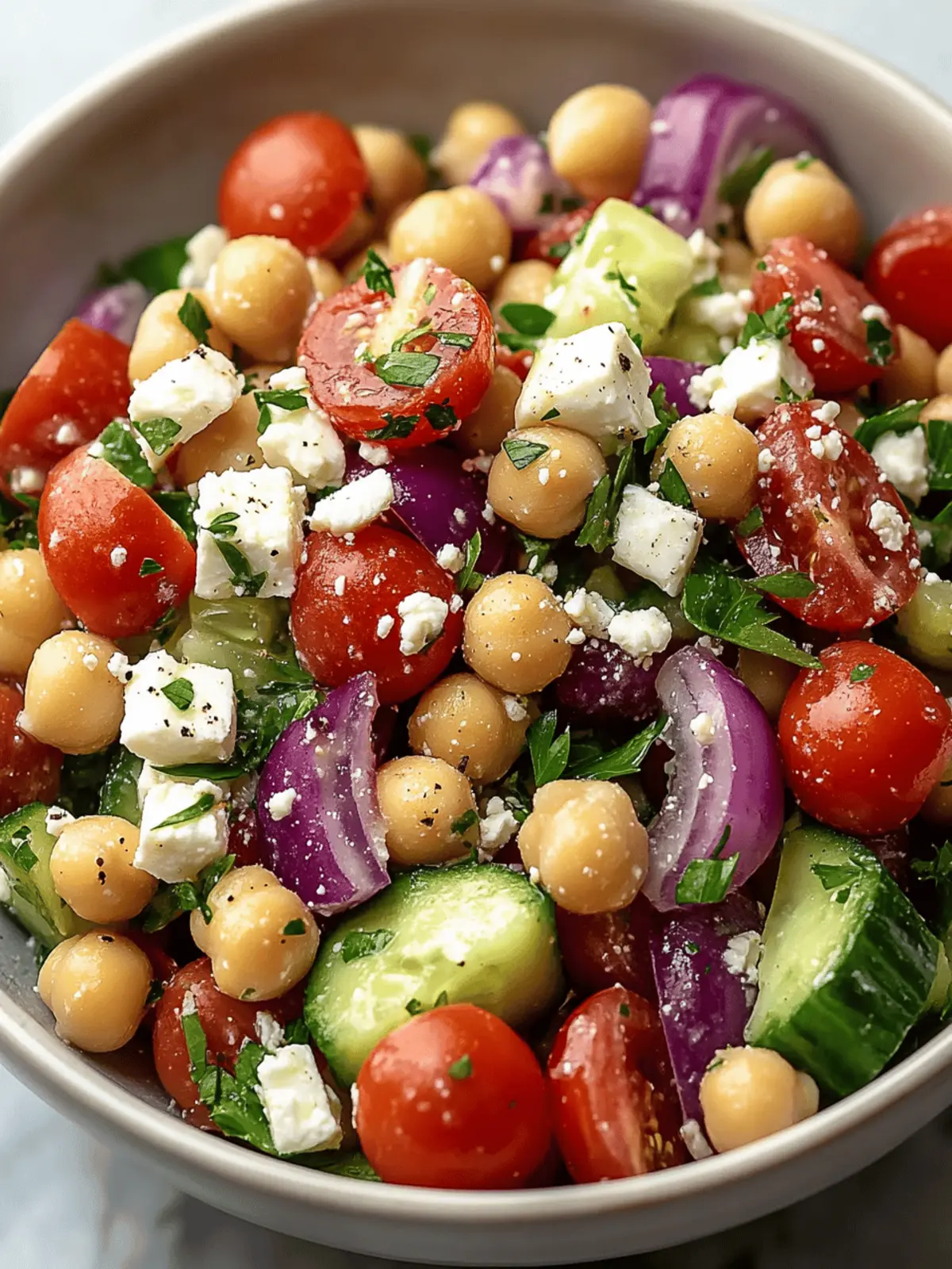 Chickpea Greek Salad: Your Quick Mediterranean Flavor Fix 2 Chickpea Greek Salad: Your Quick Mediterranean Flavor Fix