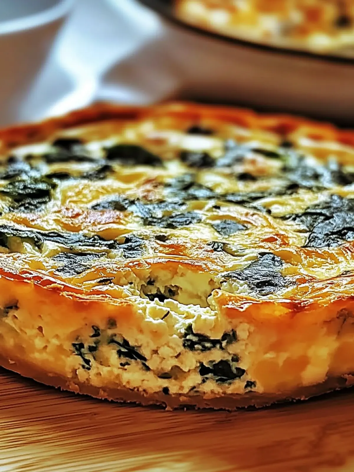 Savory Cottage Cheese and Spinach Crustless Quiche Delight 2 Cottage Cheese and Spinach Crustless Quiche