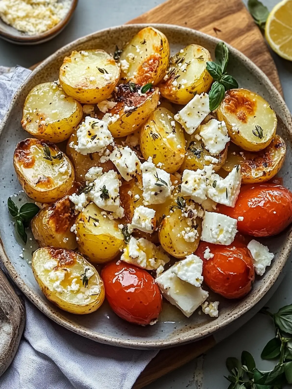 Baked Feta Potatoes