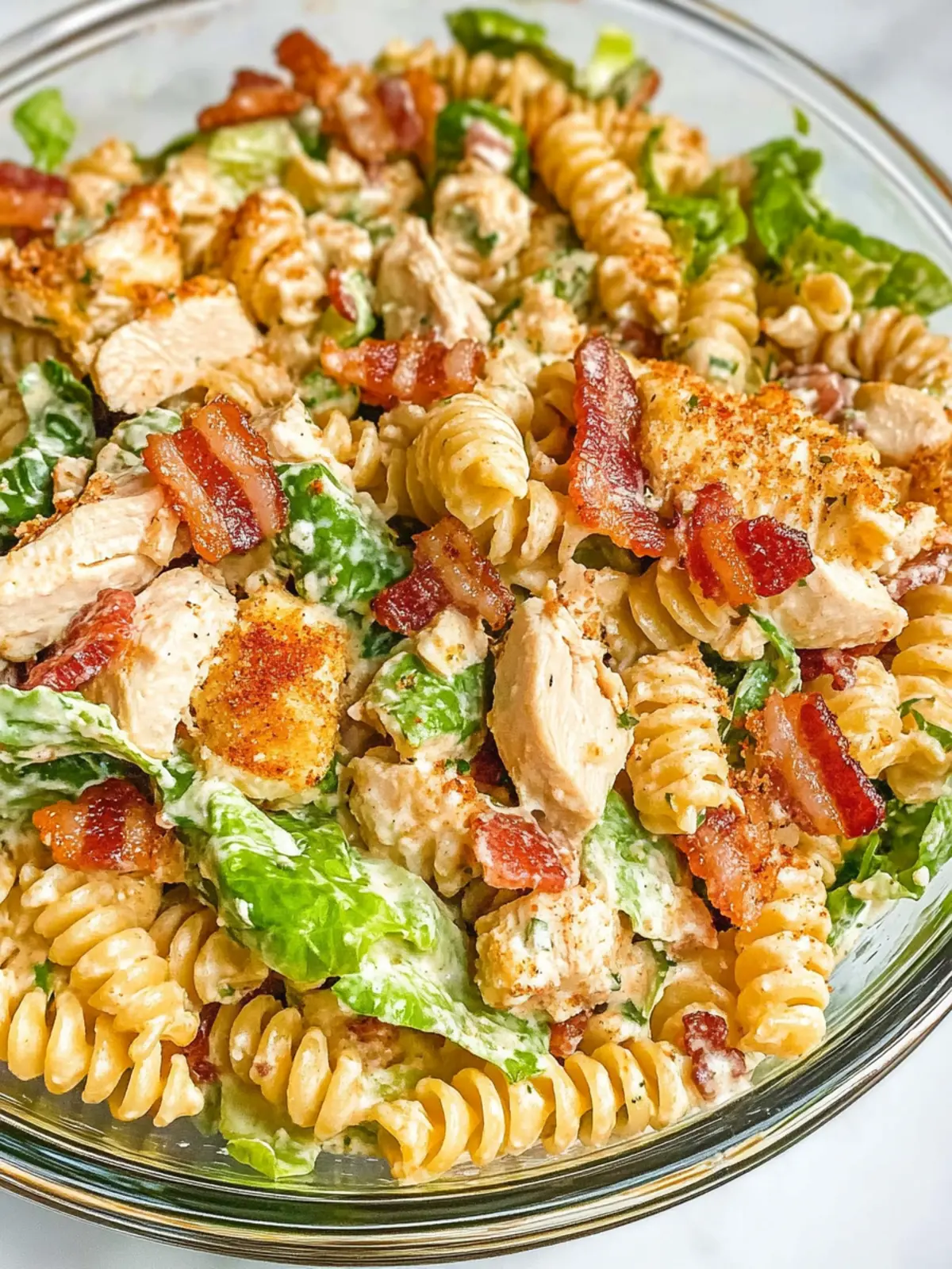 Irresistible Chicken Bacon Ranch Pasta Salad You ll Love 2 Chicken Bacon Ranch Pasta Salad