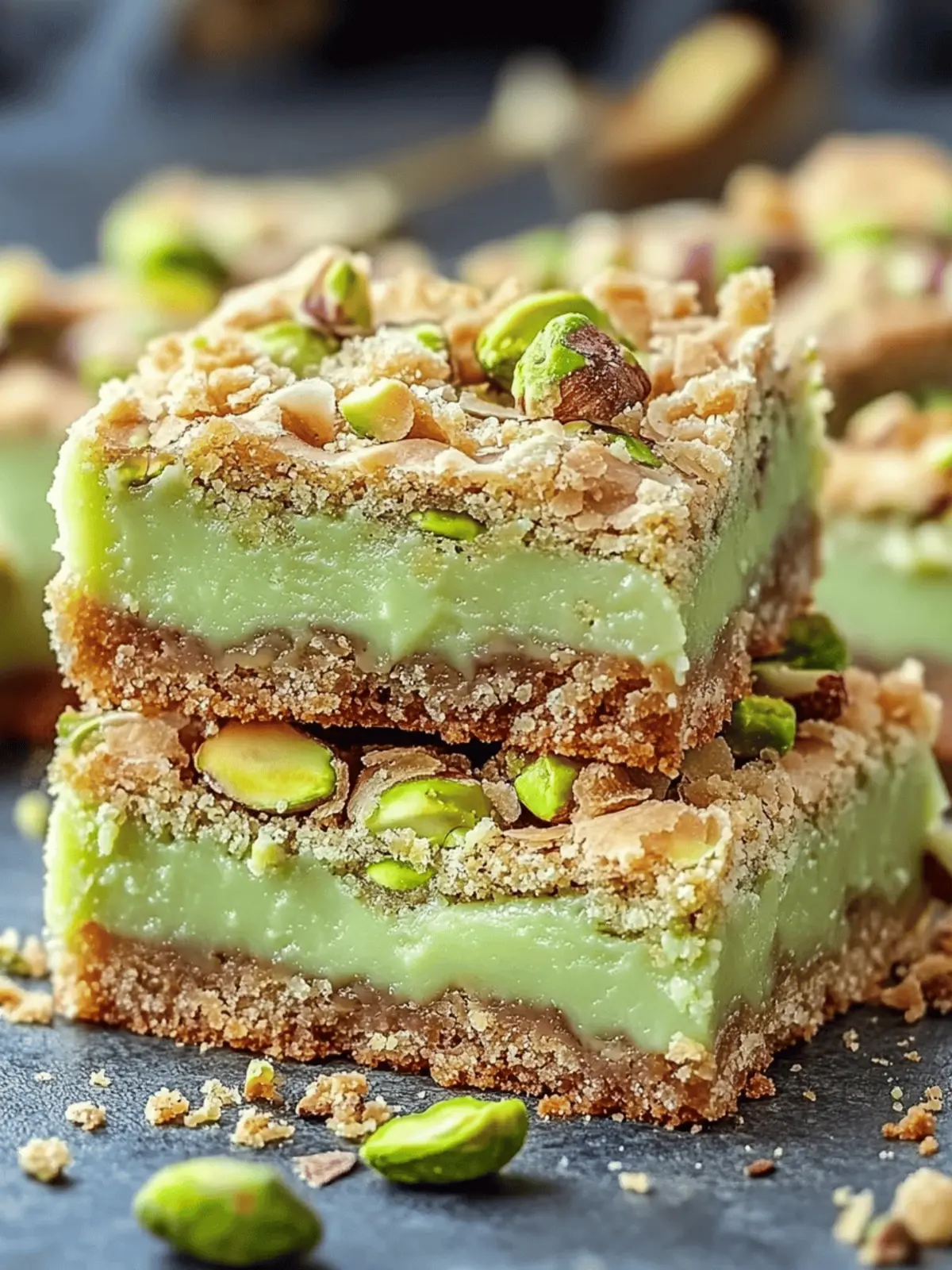 Pistachio Dream Cookie Bars