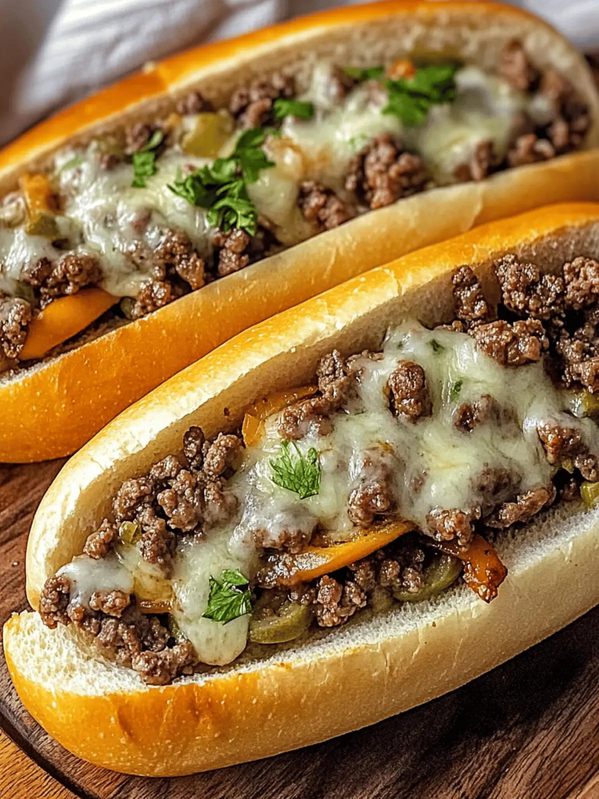 Ground Beef Philly Cheesesteaks: Quick & Cheesy Family Treat 4 Ground Beef Philly Cheesesteaks