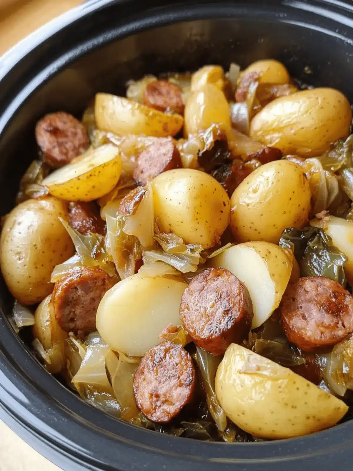 Crock Pot Cabbage, Sausage & Potatoes for Cozy Comfort Food 2 Crock Pot Cabbage, Sausage & Potatoes