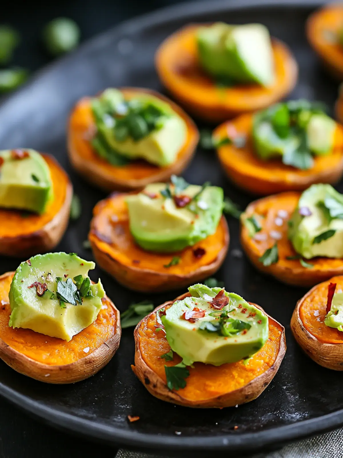 Sweet Potato Bites with Avocado